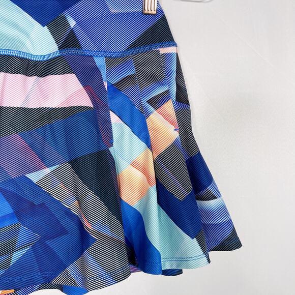 Athleta XXSmall Blue Electric Geo Sport Speed Skort Skirt Athletic Liner Active - Picture 3 of 11